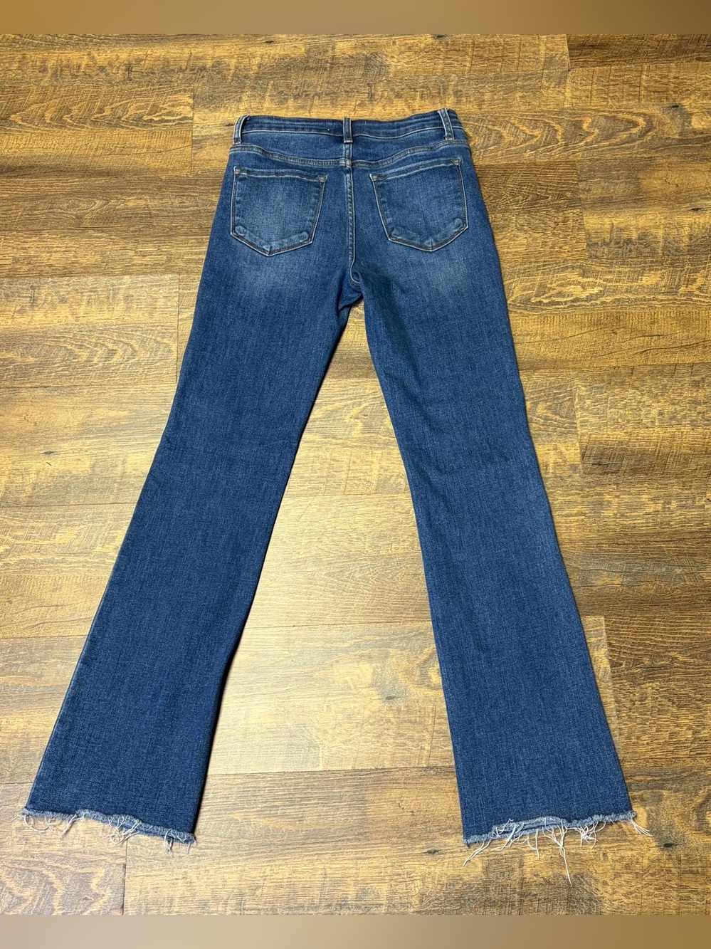Lovervet By Vervet Jeans Women’s 27/5 Boot Cut Stretch Denim Raw Hem Mid Rise - Picture 7 of 9